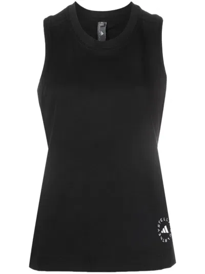 Adidas By Stella Mccartney Adidas By Stella Mc Cartney Logo Sporty Tank Top In Black