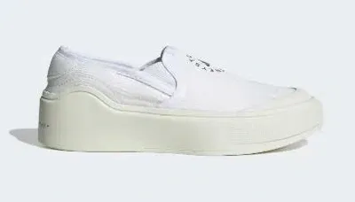 Adidas By Stella Mccartney Asmc Court Slip On In Ftwr Whiteftwr Wh