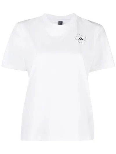 Adidas By Stella Mccartney Adidas By Stella Mc Cartney Logo Sporty T Shirt In White