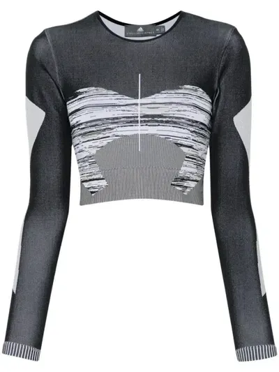 Adidas By Stella Mccartney Top In Black White Chapea