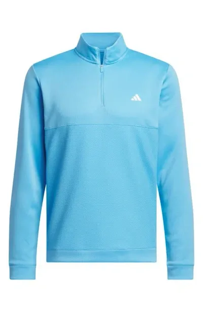 Adidas Golf Ultimate365 Quarter Zip Golf Pullover In Semi Blue Burst