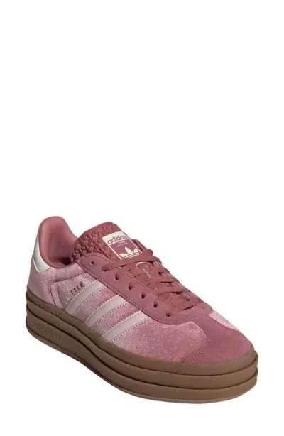 Adidas Originals Adidas Gazelle Bold Platform Sneaker In Crimson/pink/off White