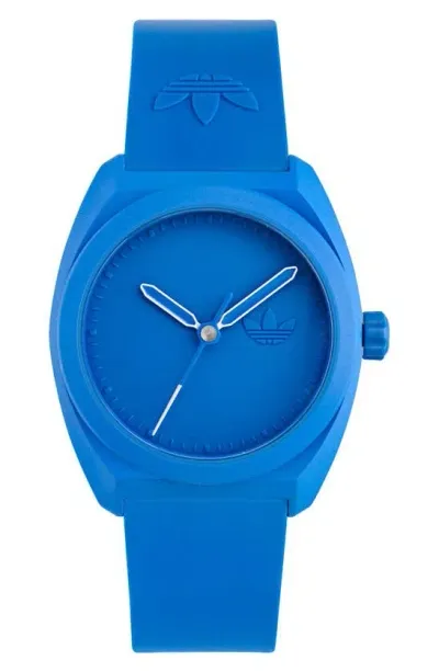 Adidas Originals Ao Street Resin Strap Watch In Blue