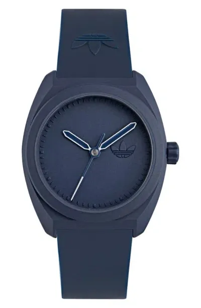 Adidas Originals Ao Street Resin Strap Watch In Navy