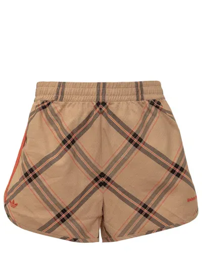 Adidas Originals By Wales Bonner Checked Nylon Short In Check Jacq Wb