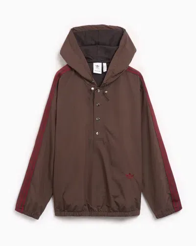 Adidas Originals By Wales Bonner Nylon Anorak In Night Brown