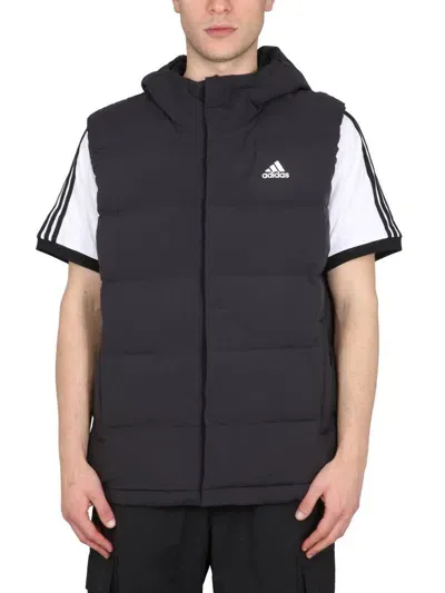 Adidas Originals Adidas Helionic Hooded Gilet In Black