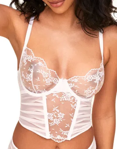 Adore Me Avara Cropped Bustier In White