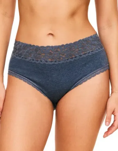 Adore Me Coleen High Waisted Panties In Dark Blue