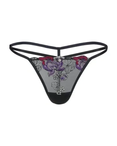 Adore Me Delilah G-string Panties In Floral Purple