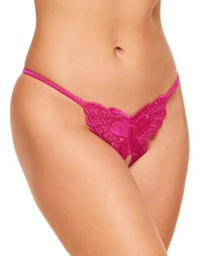 Adore Me Mariposa G-string Panties In Pink