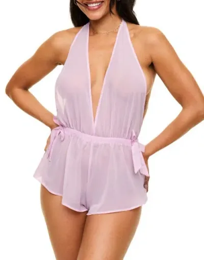 Adore Me Merilyn Romper Lingerie In Light Purple