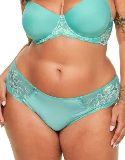 Adore Me Missy Brazilian Panties In Medium Green