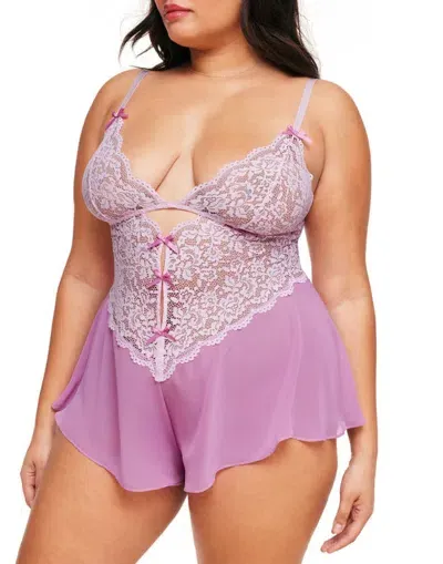 Adore Me Odessa Romper Lingerie In Medium Pink