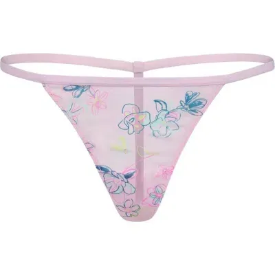 Adore Me Serenity G-string Panties In Floral Pink