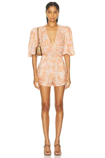 Adriana Degreas Bulles De Mer Puff Sleeved Playsuit In Unique