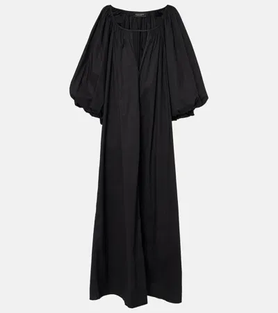 Adriana Degreas Effortless Chic Cotton Maxi Dress In Black