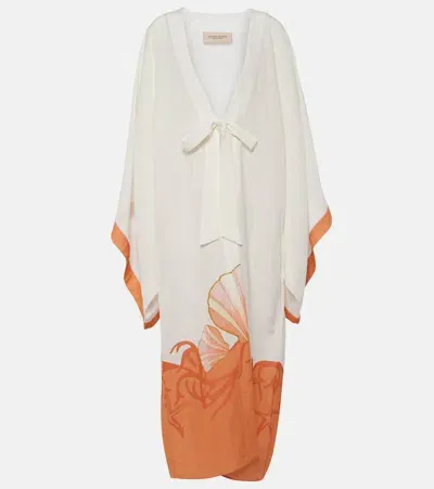 Adriana Degreas Seashell Kaftan In Multicoloured