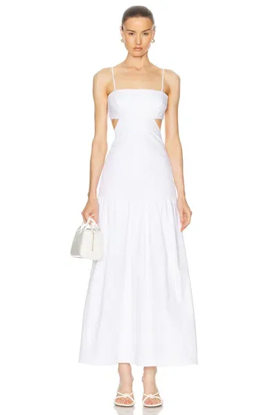 Adriana Degreas Solid Cut Out Long Dress In Off White