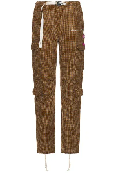 Advisory Board Crystals Cargo Pants In Orange Gun Plaid