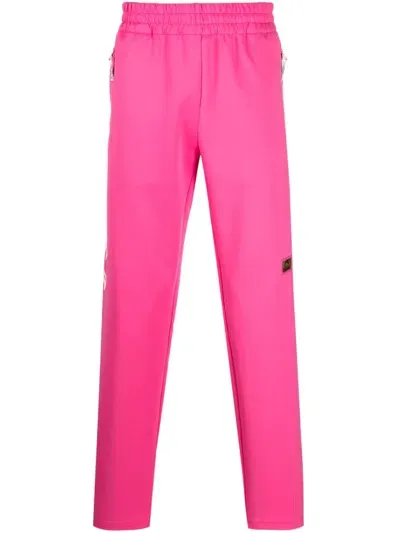 Advisory Board Crystals Logo-patch Straight-leg Track Pants In Pink