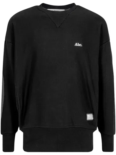 Advisory Board Crystals Logo-embroidered Cotton Sweatshirt In Black