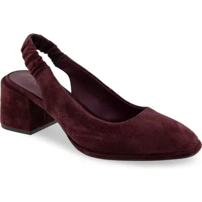 Aerosoles Altona Slingback Pump In Deep Aubergine Suede