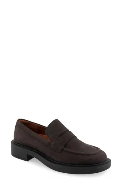 Aerosoles Gelso Loafer In Java Pebbled Nubuck