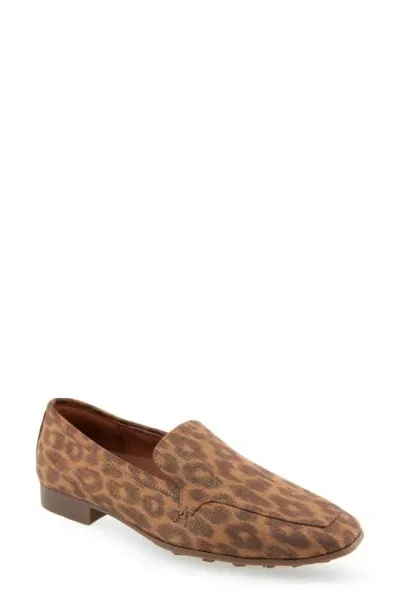 Aerosoles Paynes Loafer In Leopard Metallic Fabric