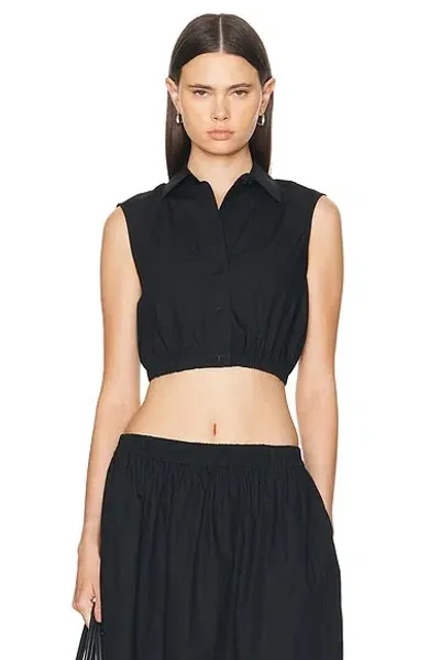 Aexae Button Up Top In Black