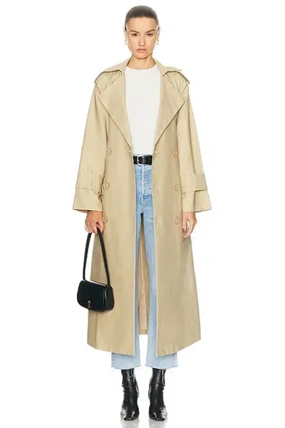 Aexae Trench Coat In Beige