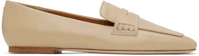 Aeyde Beige Tom Loafers In Latte