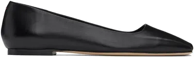 Aeyde Matti Leather Ballerina Shoes In Black