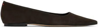 Aeyde Brown Cassy Ballerina Flats In Moka