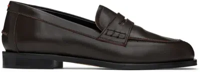 Aeyde Brown Oscar Loafers In Moka