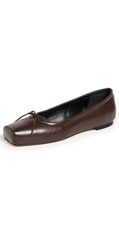 Aeyde Gabriella Ballet Flats Moka In Black