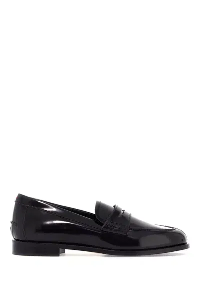 Aeyde Round-toe Leather Loafers In Black