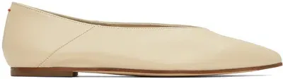 Aeyde Off-white Moa Ballerina Flats In Creamy