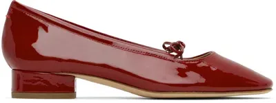 Aeyde Red Darya Ballerina Flats In Cranberry