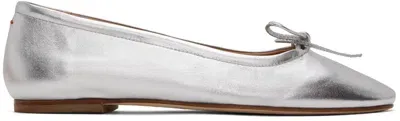 Aeyde Silver Delfina Ballerina Flats