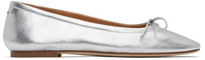 Aeyde Silver Delfina Ballerina Flats