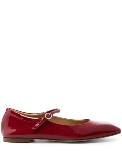 Aeyde Uma Ballet Flats In Red