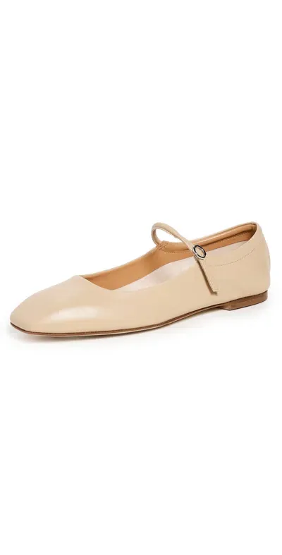 Aeyde Off-white Uma Ballerina Flats In Creamy