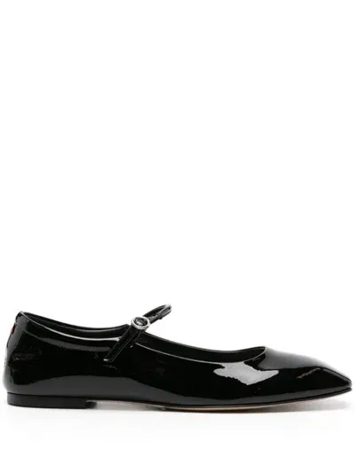 Aeyde Uma Patent Leather Mary Jane Flats In Black