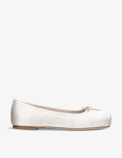 Aeyde Off-white Gabriella Ballerina Flats In Cream