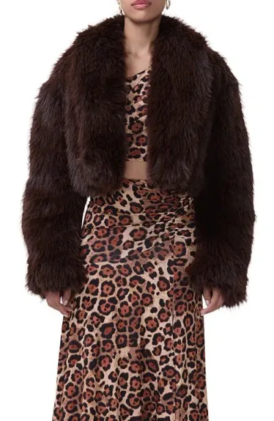 Afrm Stephanie Faux Fur Jacket In Java