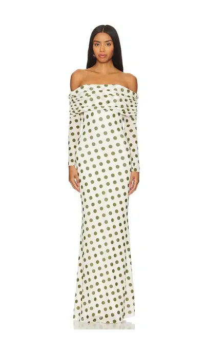 Afrm Thelma Dress In Birch Dot