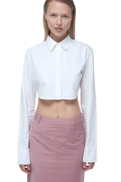 Afterhours Cropped Shirt In White