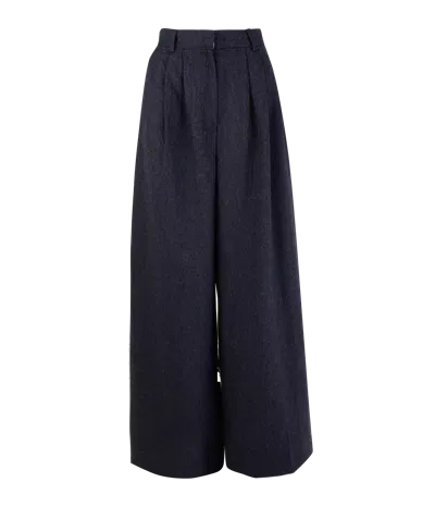 Afterhours Herringbone Trousers In Blue