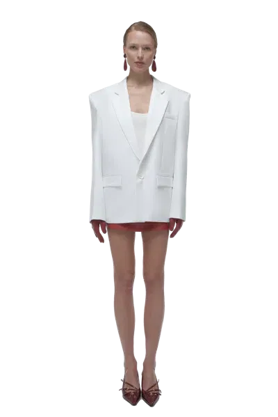 Afterhours Oversized Minimal Blazer In White